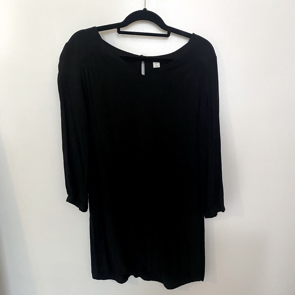 Large Black Long Sleeve Old Navy Shift Dress